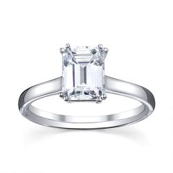 14k White Gold 1/2ct TDW Diamond Solitaire Engagement Ring (G, VS1-VS2)