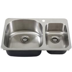 Ticor Stainless Steel 18-gauge Overmount Kitchen Sink with Air Switch
