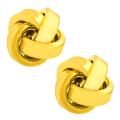 Goldkist 18k Yellow Gold over Silver Love Knot Earrings
