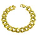 14k Yellow Gold Men's Solid 8.5-inch Curb Bracelet