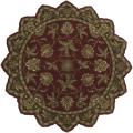 Hand-tufted Grandeur Burgundy Wool Rug (8' Star)