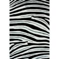 Handmade Alexa Modern Premium Wool Black Zebra Remix Rug (4' x 6')