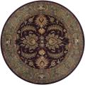 Hand-tufted Grandeur Burgundy Wool Rug (8' Round)