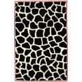 Handmade Alexa Modern Premium Wool Black Bold Giraffe Rug (4' x 6')