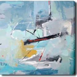 Abstract 'Boat' Giclee Canvas Art 