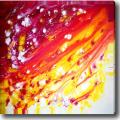 Abstract 'Fire and Water' Giclee Canvas Art