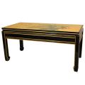 Wood and Gold Leaf Black Coffee Table (China)