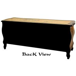 Wooden 20-inch Black/ Gold Leaf TV Cabinet (China) 