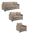 Jazz Pewter Fabric Sofa, Loveseat and Chair