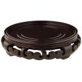 Wooden 8.5-inch Carved Rosewood Pedestal Stand (China)