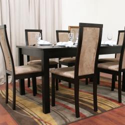 Pollard 7-piece Dark Brown Modern Dining Set