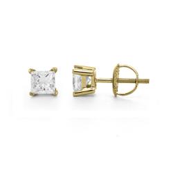 14k Yellow Gold 1/2ct TDW Certified Diamond Earrings (G-H, SI2-SI3)