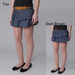 Ci Sono by Journee Women's Denim Tier Skirt