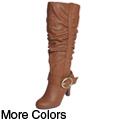 Bamboo by Journee Women's 'Verde-27' Ruffled Accent Mid-calf Boots