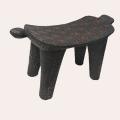 Wood and Metal King Turtle Stool (Ghana)