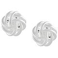 Sterling Silver Two-strand Knotted Stud Earrings