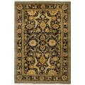 Indo Hand-knotted Jaipur Treasures Black Wool Heirloom Rug (8' x 11')