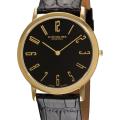 Stuhrling Original Men's Black 'Belmont' Ultra Slim Watch