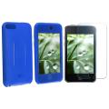 Blue Skin Case/ Anti-glare LCD Protector for Apple iPod Touch 2nd/ 3rd