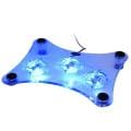 Transparent Laptop Cooling Fan with Blue LED Light