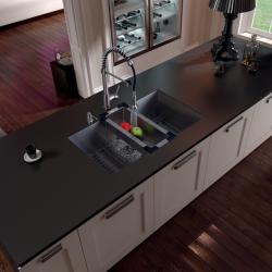 Vigo Undermount Stainless Steel Kitchen Sink, Faucet, Grid, Colander and Dispenser