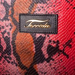 Terrida Python-embossed 21 Inch Medium Carry On Dome Duffel