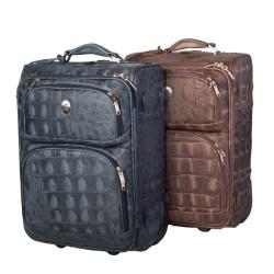 Terrida Croc-embossed 21-inch Leather Carry-On Upright