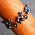 Copper Wire Black Pearl and Crystal Floral Bracelet (Thailand)