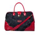 Terrida Croc-embossed Leather/ Burnout Haircalf Large Dome Satchel