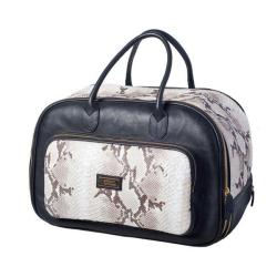 Terrida Python-embossed 19-inch Leather Carry On Wheeled Duffel