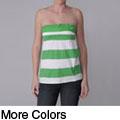 Ci Sono by Journee Junior's Striped Empire Waist Tube Tunic