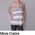 Ci Sono by Journee Junior's Striped Sleeveless Empire Waist Tunic Top