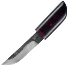 Whetstone Damascus Tanto Wooden Handle Knife w/ Sheath