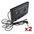 Details on Deck Player Recorder Black Universal Car Audio Cassette Adapter (Pack of 2)