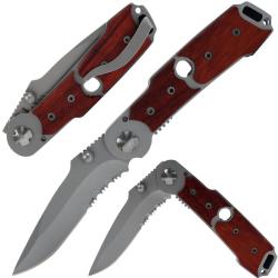 Deluxe Wood Handle 6.5-inch Folding Knife