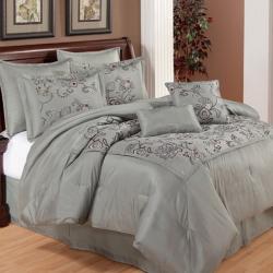 Silk Versailles Mercury 8-piece Full-size Comforter Set