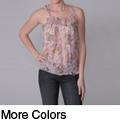Journee Collection Junior's Floral Print Sleeveless Top