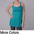 Journee Collection Junior's Empire Waist Strappy Tunic Top