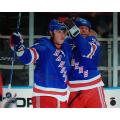 Steiner Sports Brandon Dubinsky with Vinny Prospal Rangers Blue Jersey Celebrating Goal Signed Photo