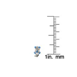 Sterling Silver Children's Enameled Bear Adjustable Bracelet
