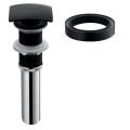 Vigo Vessel Sink Oil Rubbed Bronze Square Pop-up Drain and Mounting Ring