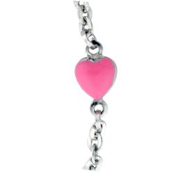Sterling Silver Children's Enameled Heart Necklace