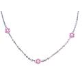 Sterling Silver Children's Enameled Flower Necklace