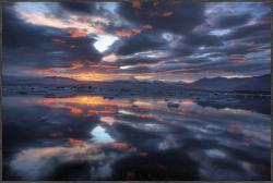 Maciej Duczynski 'Icelandic Sunset' Gallery-wrapped Canvas Giclee Art