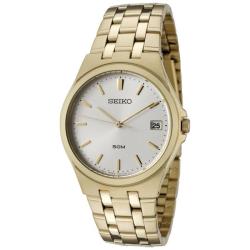 Seiko Men's Silver Dial Goldtone Stainless Steel Watch