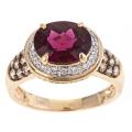 Dyach 14k Gold Rodolite, 1/2ct TDW Brown/ White Diamond Ring (G-H , I1-I2)