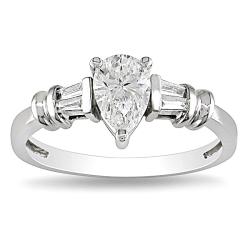 14k White Gold 3/4ct TDW Diamond Engagement Ring (H-I, SI2)