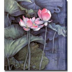 'Water Lilies' Giclee Canvas Art