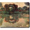 Claude Monet 'Water Lily Pond' Giclee Canvas Art