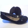 Fit In Clouds Women's 'Bow Tie Black' Foldable/ Portable Flats